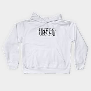 Punk - RESIST black Kids Hoodie